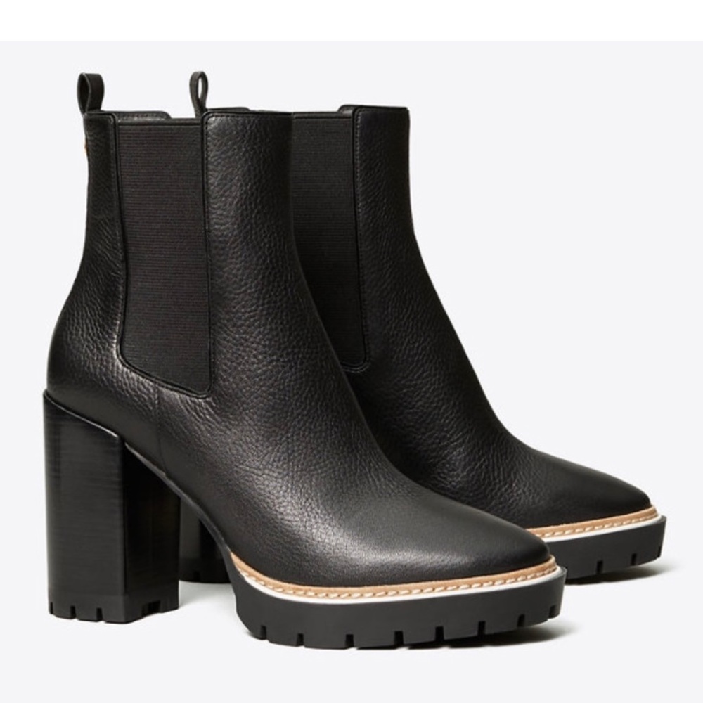 Tory Burch Miller 100mm Lug Sole Bootie Size 7